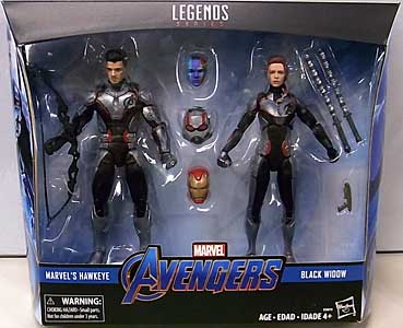 HASBRO MARVEL LEGENDS 2019 2PACK TARGET限定 映画版 AVENGERS: ENDGAME HAWKEYE & BLACK WIDOW パッケージ傷み特価